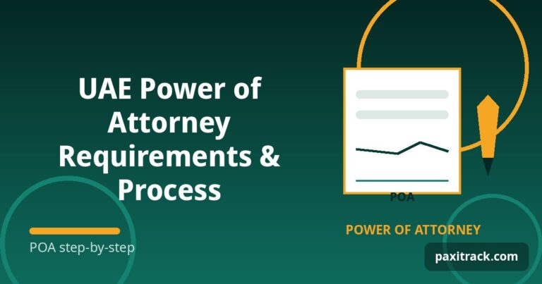 UAE Power of Attorney Requirements & Process