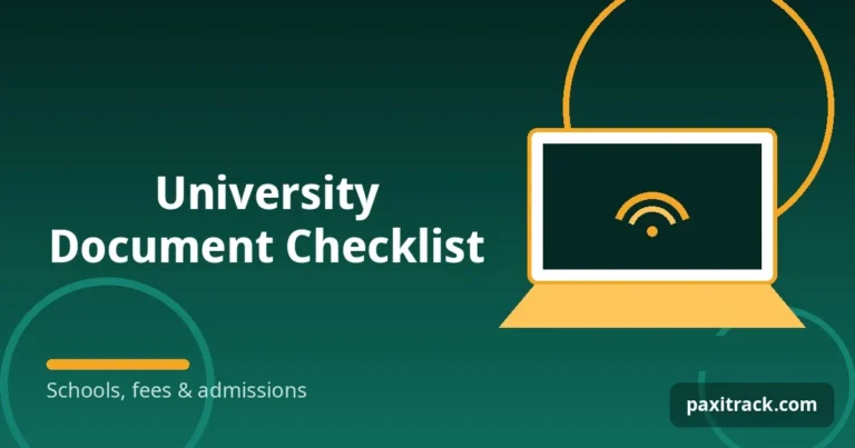 University Document Checklist