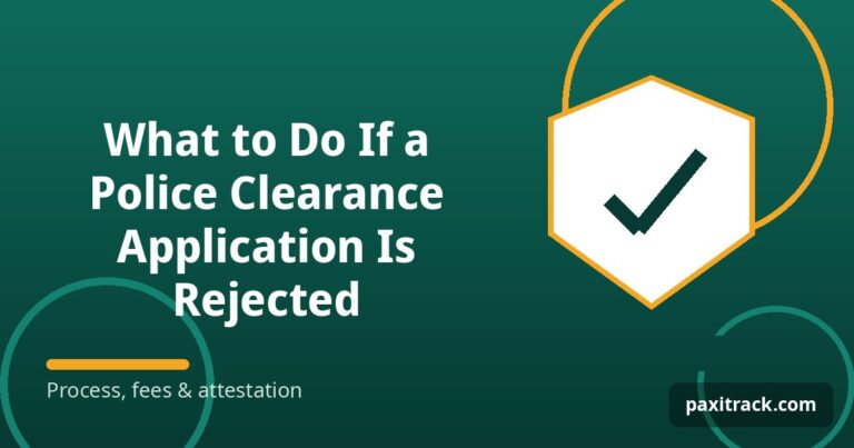 What to Do If a Police Clearance Application Is Rejected